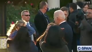 Little Girl SLAPS Creepy Biden's Hand Away From Her