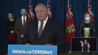 Premier of Ontario, press conference clip