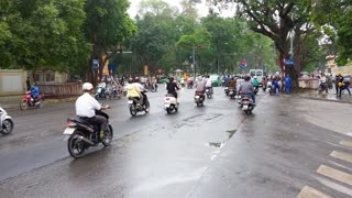 Traffic in Hanoi Vietnam