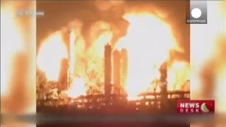 Huge explosion in a chemical plant on Monday