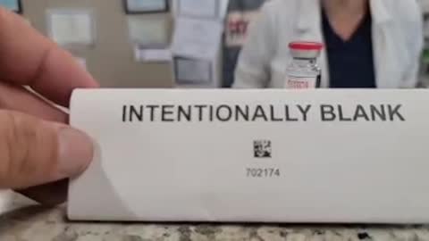 Covid Vaccine insert "Intentionally Blank"
