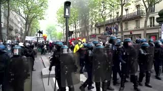 Police fire tear gas at Paris May Day protests