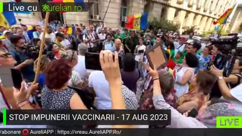 Protest împotriva HG cu strategia de vaccinare, 17 august 2023