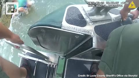 ROCKY RESCUE! Swimmers Stranded on Florida Inlet Rocks Rescued by Sheriff's Boat