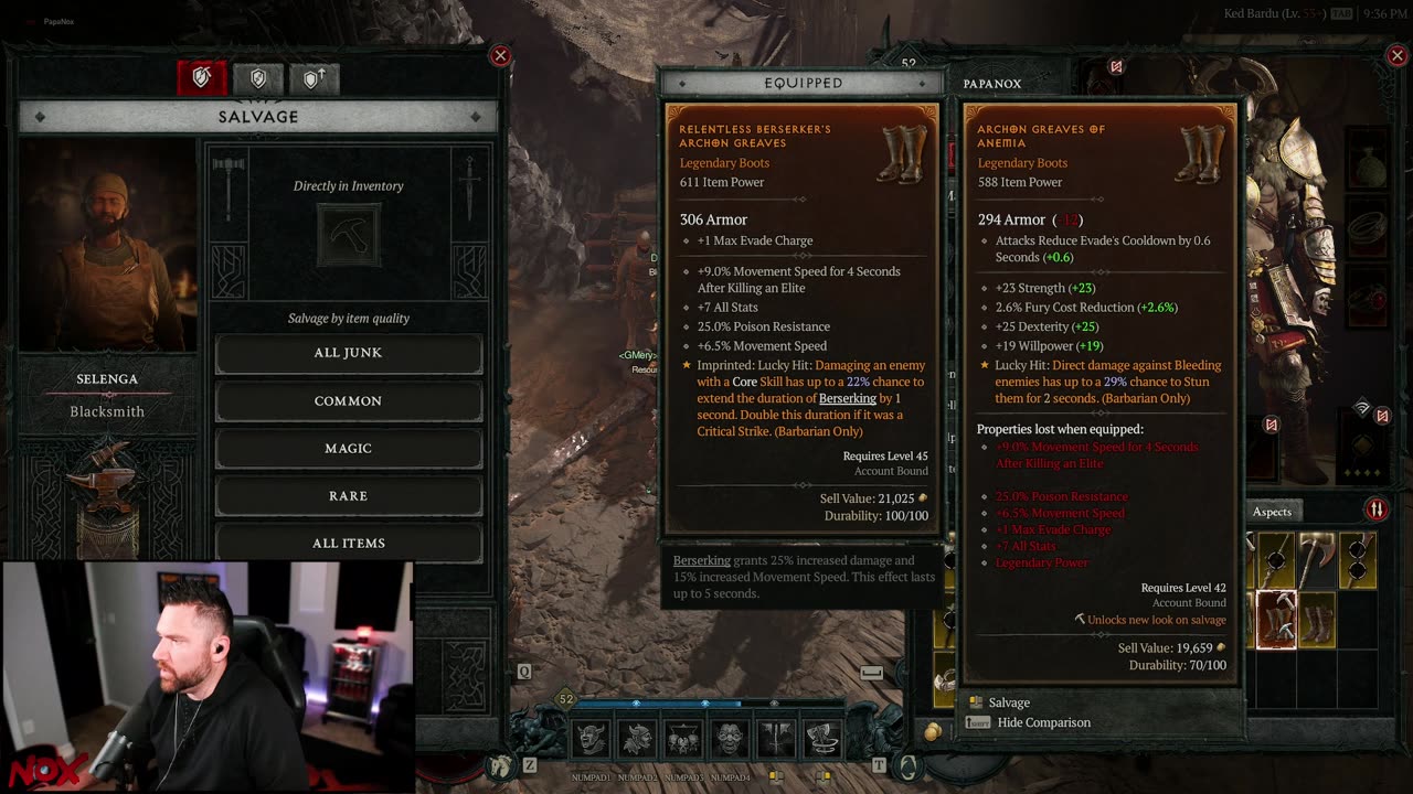 Barbarian Boots: Move Speed / Fury Cost Reduction - Buy Diablo 4