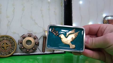 Handmade Dove and Olive branch Belt buckle - RT ARTISAN WORKS