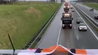 CONVOY - OVERPASS IN THE NETHERLANDS