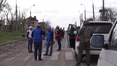 Footage of civilians evacuated from Mariupol Azovstal plant