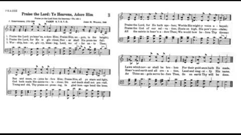 Church Hymnal #3 Praise the Lord Ye Heavens, Adore Him (Acapella)