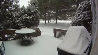 Time lapse captures historic blizzard in the US Northeast