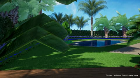 Tropical Landscape Concept in Jacksonville Beach Florida