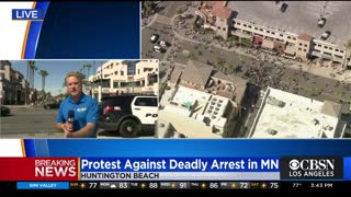 California's Huntington Beach sees protests