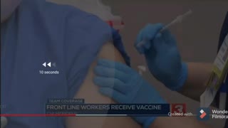 Nurse Faints after Covid Vaccine