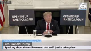 Trump speaks about George Floyd, wanting swift justice