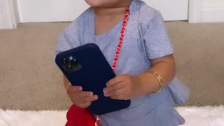 Cute baby dances to her favourite Song