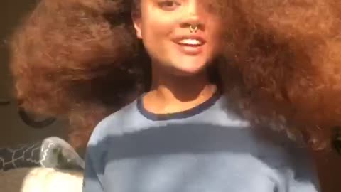 Woman shows off her epic hairstyle