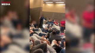 Leaked footage shows overcrowded border facility