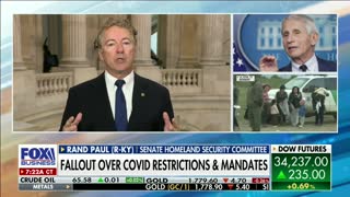 Dr. Rand Paul Joins Maria Bartiromo on Fox Business to Discuss Covid Restrictions - December 2, 2021
