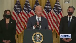 Biden's Brain BREAKS - Forgets Question He's Answering During Presser