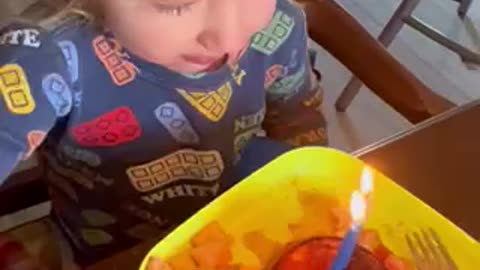 2 year old Birthday Candle FAIL
