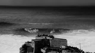 Surfing Huge Waves in Portugal