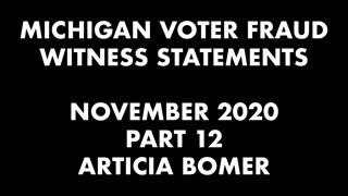 Michigan Voter Fraud Witness Statement 2020 Election