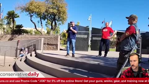 Conservative Daily - Joe Oltmann Speaks at the Arizona Capitol Protest