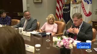 President Biden interrupts his wife's Meeting clip