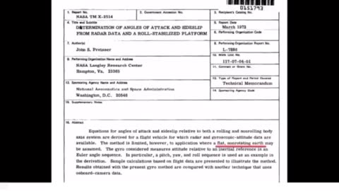 Government Documents: Earth is "Flat" and "Non-Rotating" - Links In Description