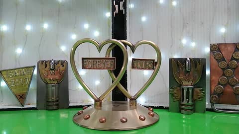 Forever Yours - candle stand/ Art Deco/ Desk / Shelf ornament - RT ARTISAN WORKS