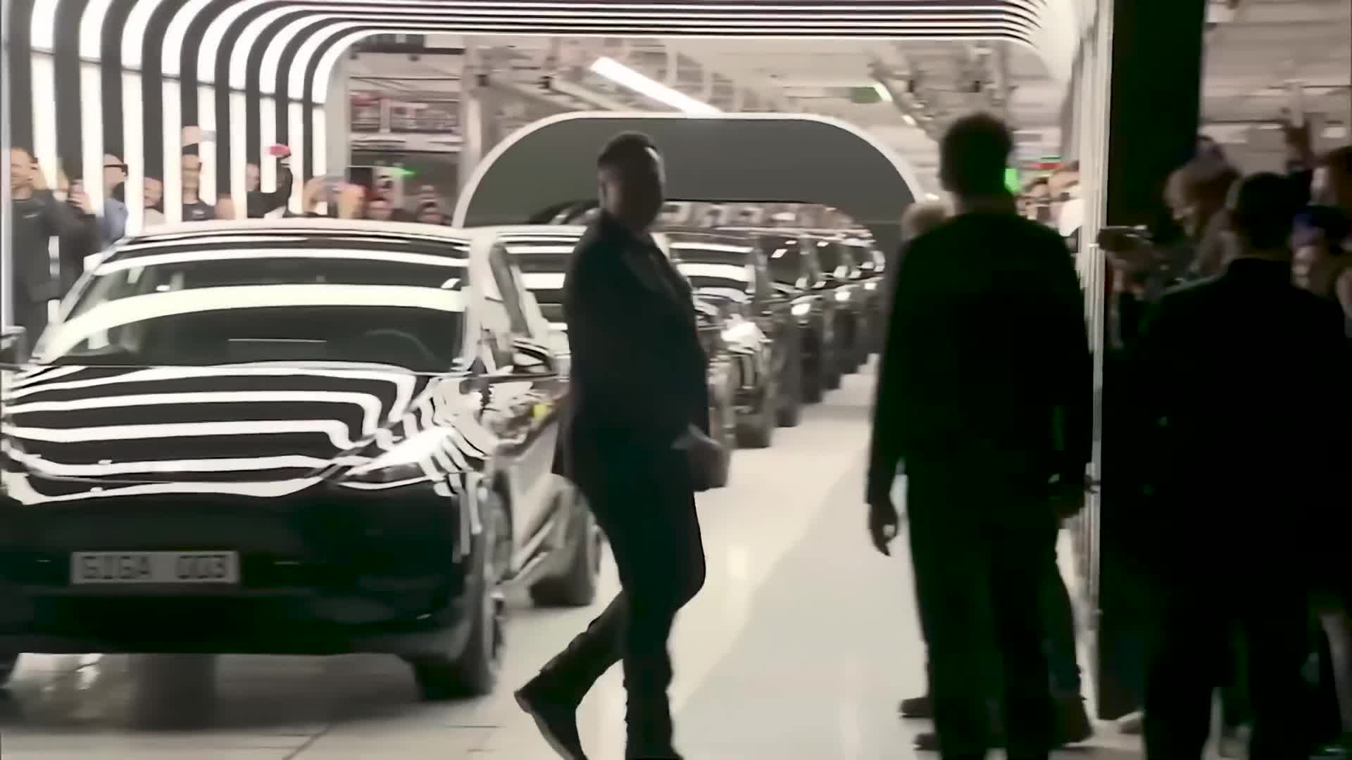 Elon Musk Drone Dance Behind the Scenes at Teslas Delivery Event 2022 ...