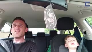 Father And Son Belt Out Classic Frank Sinatra Duet In The Car