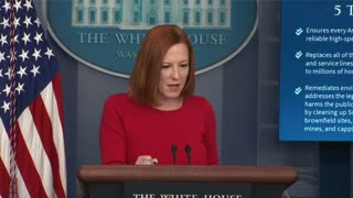 Psaki says the supply chain crisis is because people have more money and are buying more.