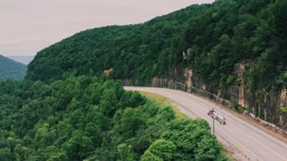 Mountain Forest Road drone video 2021