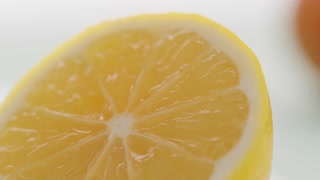 Close Up Shot of a Sliced Lemon