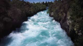 Flowing river running speed