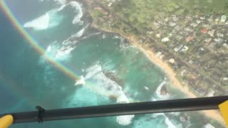 Rainbow from a helicopter
