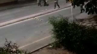 policía herido en Girón