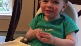 Bacon is so good it makes this kid crazy