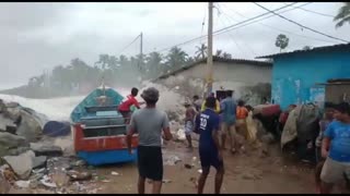 Angry Sea destroying everything very scary video from southern India