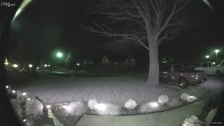 Mysterious floating orb sets off doorbell camera
