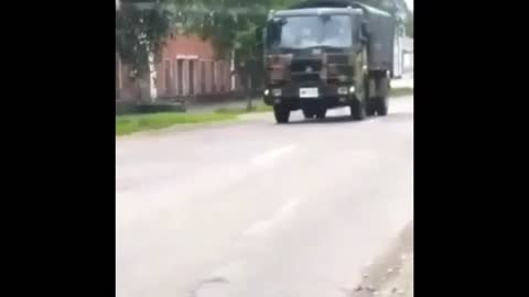 Chinese Military Convoy Enters Ukraine From Russia