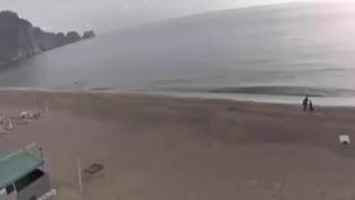 UFO sighting on the beach