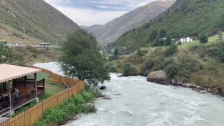 Relaxing noise of a mountain river