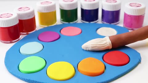 DIY: Rainbow Art Palette and Color Brush with Play Doh