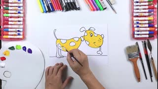 CUTE PUPPY drawing tutorial - how to draw puppy, dog for Kids