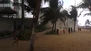 Waterspout Hits Brazilian Beach
