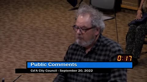 Richard - Public Comment CDA City Council Meeting 9/20/22