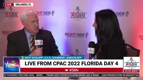 ACU Chairman Matt Schlapp Full Interview with RSBN's own Grace Saldana at CPAC 2022 in Orlando, FL