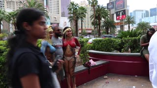 Activity on the Las Vegas Strip.